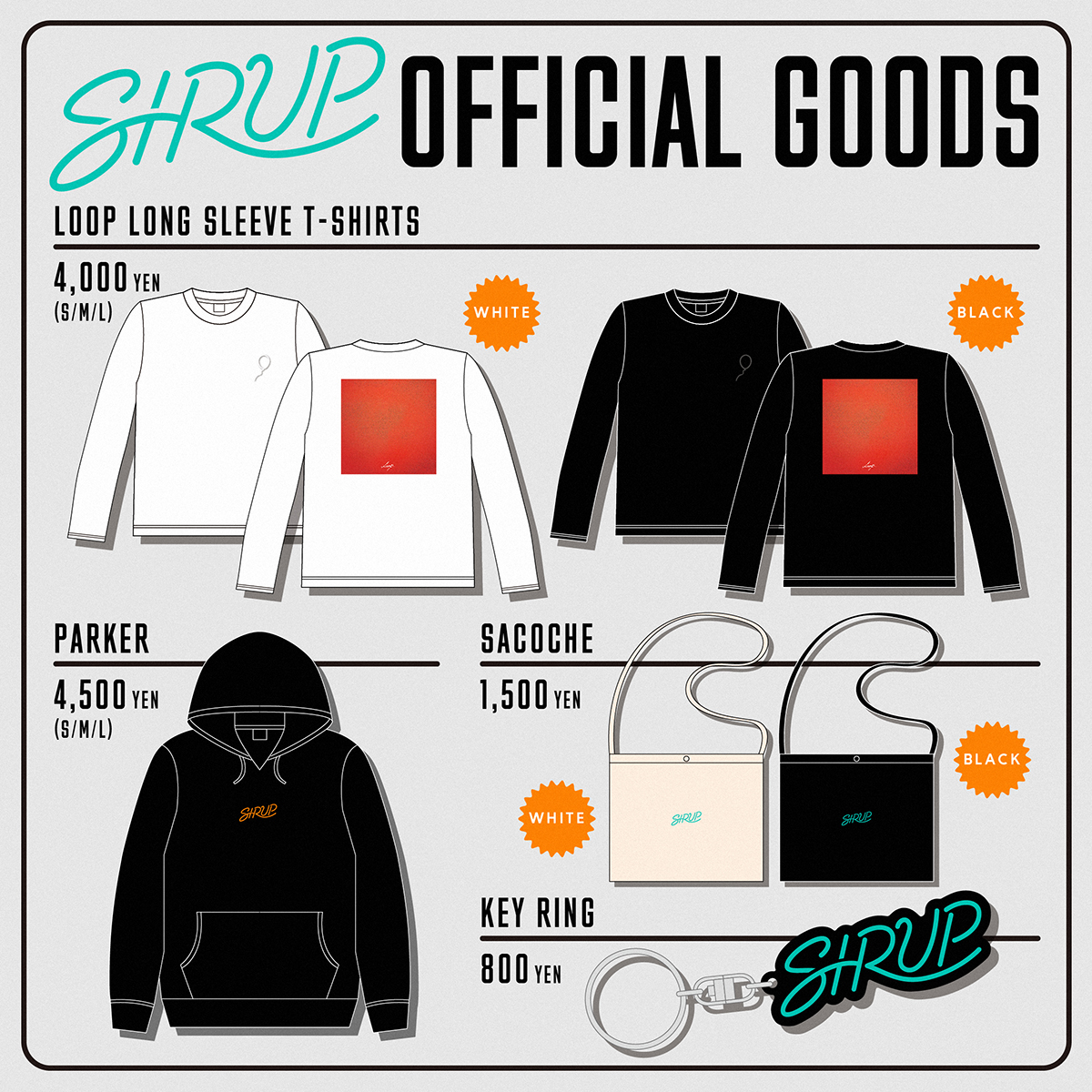 SIRUP NEW OFFICIAL GOODS ワンマンより順次発売！ - SIRUP 