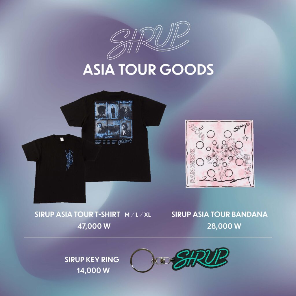 『SIRUP Live in Seoul』でのグッズ販売について。